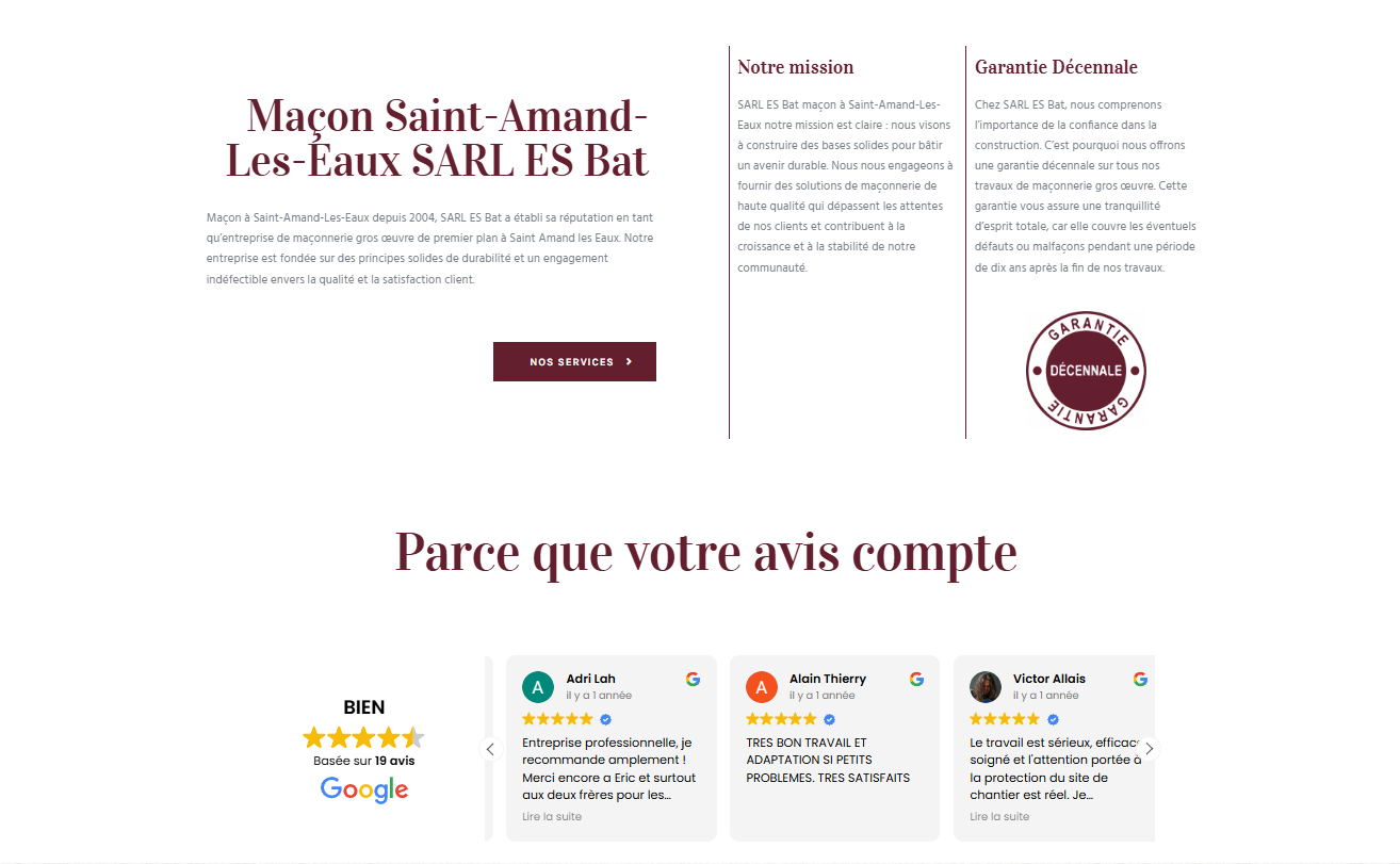 Visuel principal SARL ESBAT